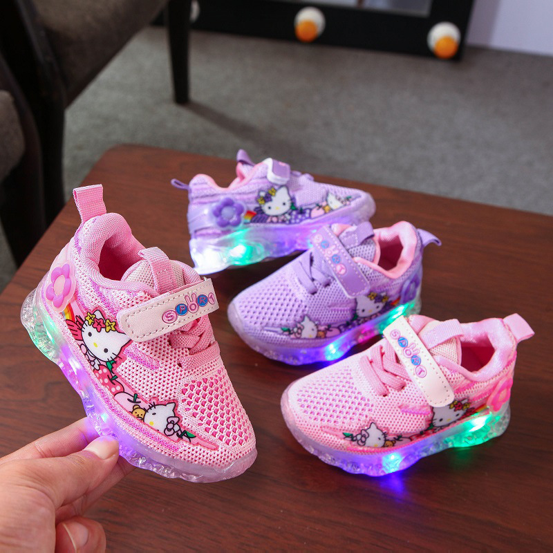 Otono Nuevas Luces LED Zapatos Deportivos Para Ninos Bebe Nina 1 6 Anos De Princesa Malla Mosca Tejida Luminosos Shopee Mexico