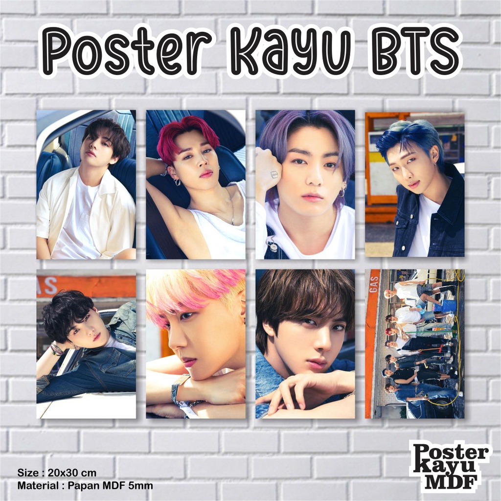 KAYU BTS Póster De Madera De Mantequilla ver 7-20 x 30 CM-Pantalla De Pared  , Decoración Habitación KPOP De Calidad | Shopee México