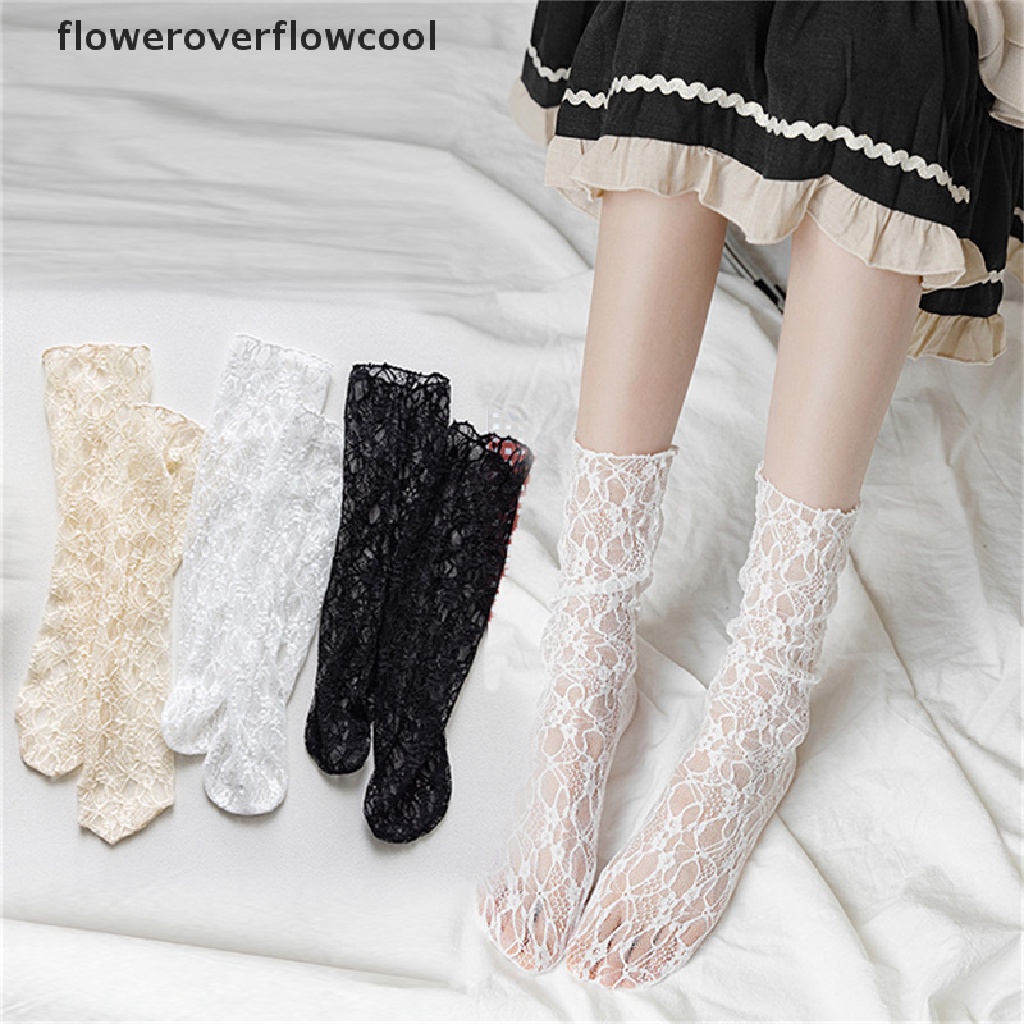 Calcetines Princesa Niñas Con Volantes - Transparentes, Flores, 5 Pares