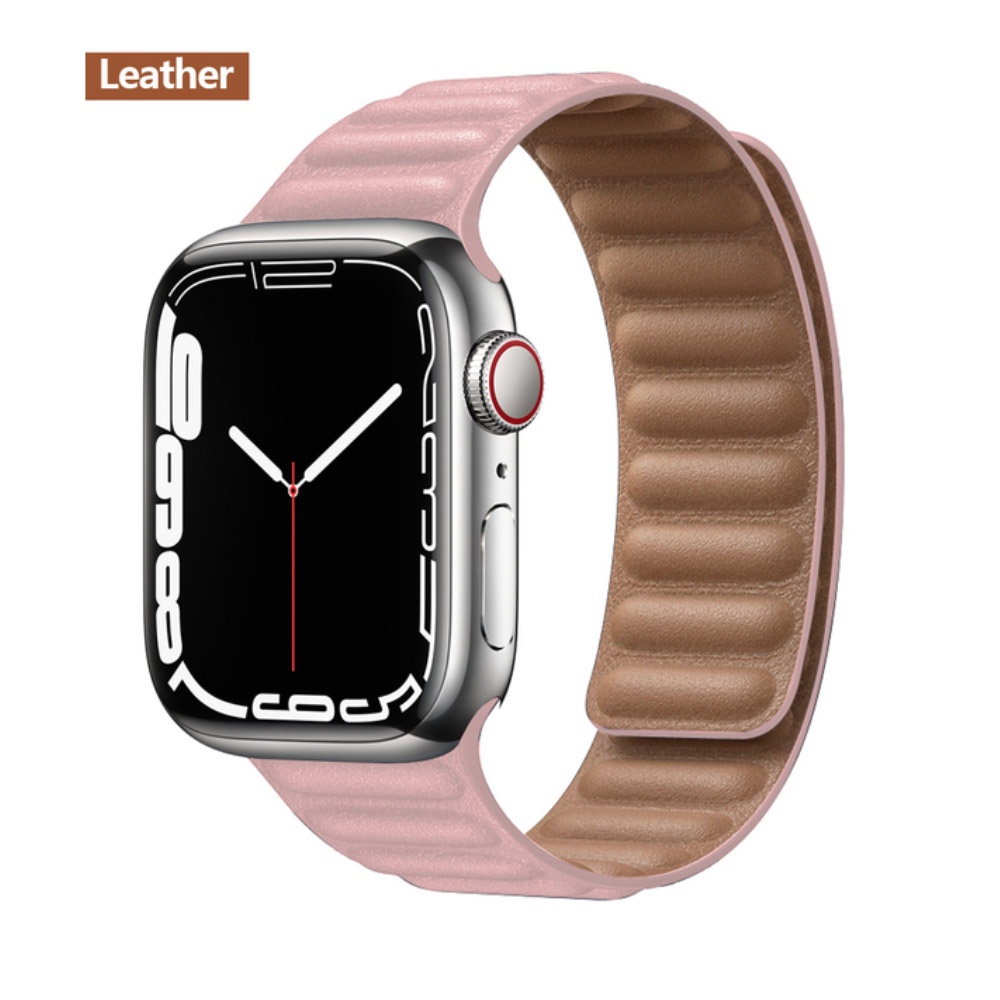 Enlace De Cuero Original Para Apple Watch Band 44mm 41 45mm 42 38mm49mm Pulsera Magnetica iWatch Series 8 Ultra 7 Se 6 5 3 Co