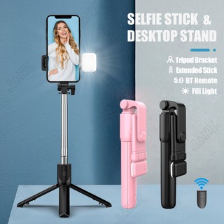 Mini Selfie Stick Tripode Ligh Para Movil Palo Extensible Lamp