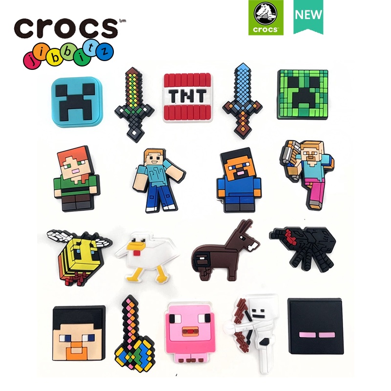 Jibbitz Crocs Minecraft Hebilla De Zapato De Dibujos Animados Juego Personaje Decorativo Hebilla Encanto Crocs Shopee Mexico
