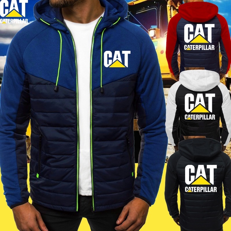 Nueva Moda Caterpillar CAT Logo Impreso Chamarra Con Capucha