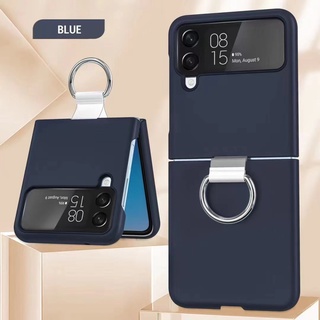 SAMSUNG Funda de silicona para Galaxy Z Flip 4 con anillo, funda protectora  para teléfono con bucle para el dedo, acabado mate, estilo atrevido