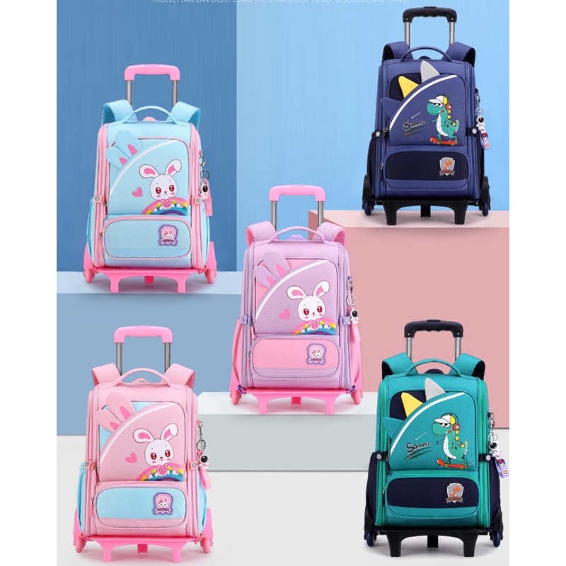 Conjunto De Mochila Con Ruedas Escolar Niños Niñas Bolsa Extraíble Bolsas Rolling Bacpack Trolley Bag | Shopee México