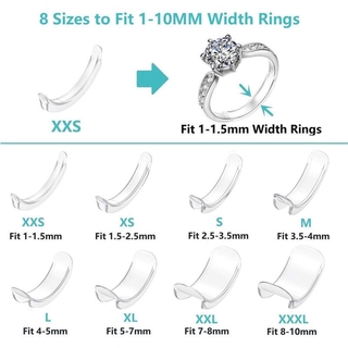 Ajustador interior de anillo transparente de 8 piezas para anillos de gran  tamaño, anillo Invisible antipérdida, Tensor fijo, reductor, pegatina de  tamaño - AliExpress