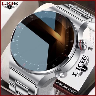LIGE Reloj Inteligente Hombres Full Touch Sport Watch ECG Health Tracker  Smartwatch Impermeable Para Android Ios