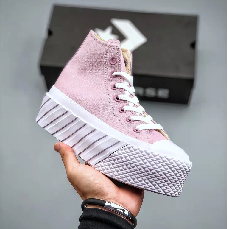 Converse best sale suela rosa