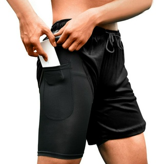 Pantalones Cortos Deporte Hombre Short Deportivo, Verano elástico