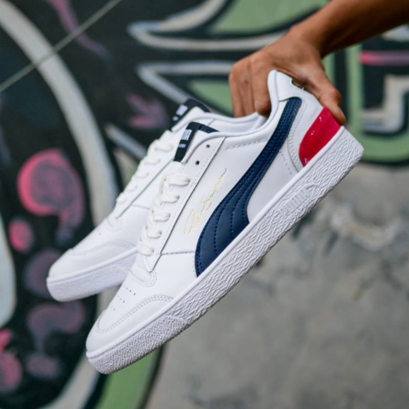 Tenis puma blanco discount con rojo y azul