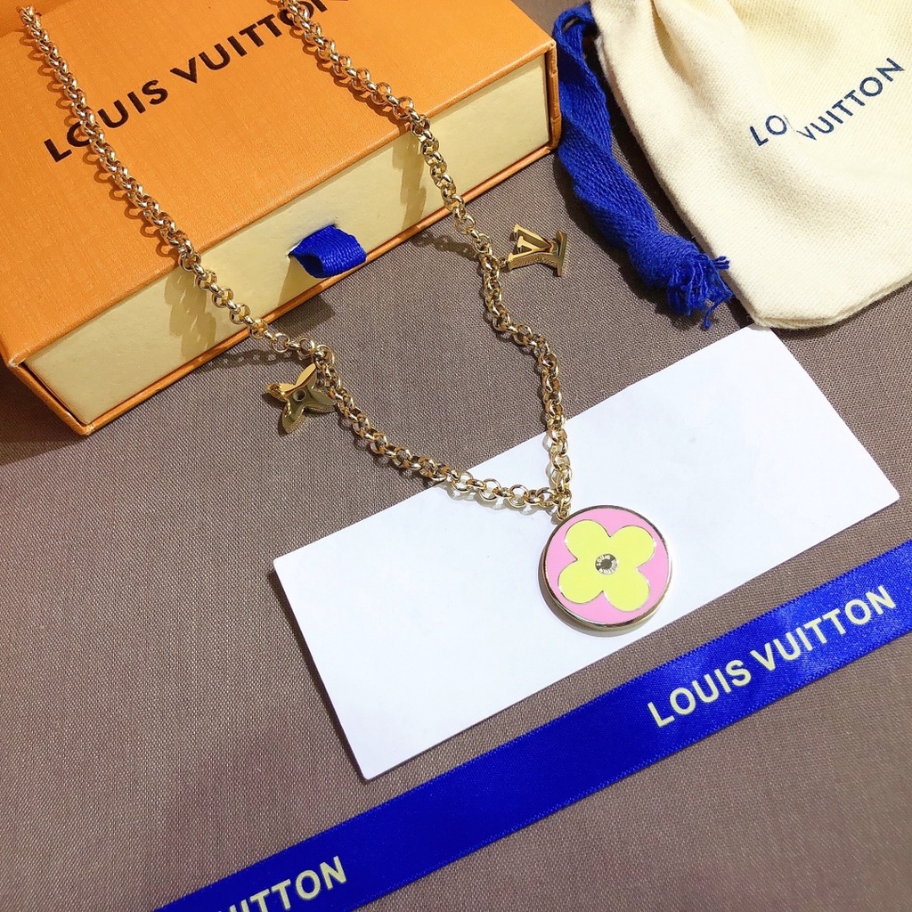 LV Louis Vuitton Collar Colar Delicada Joyería Regalo De Lujo Hombre Mujer  X409 DJFM