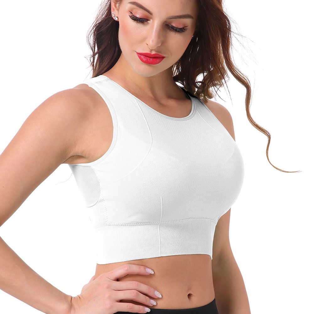 Mujeres Crop Tops Running Brasier Transpirable Gimnasio Deportes