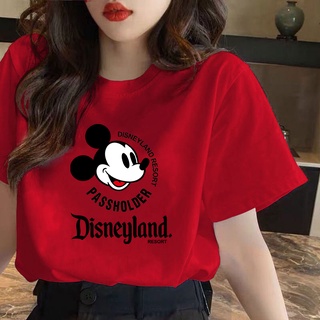 Disney Mickey Mouse camisa para mujer, camiseta de moda blanca con diseño  azul