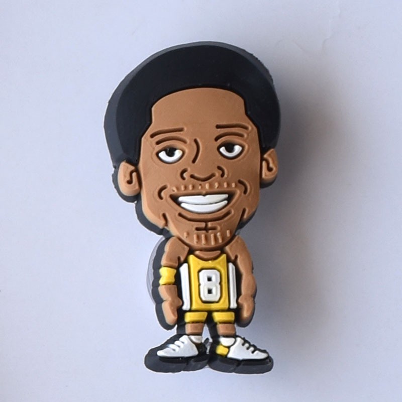 Kobe Negro Mamba NBA Star Bryant Crocs DIY Zapatos Jibbitz Para