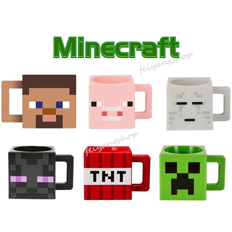 Minecraft Tazas Steve Ghast Enderman Creeper TNT Cuadrado HOBBY Juego De  Plástico Taza De Agua Regalo