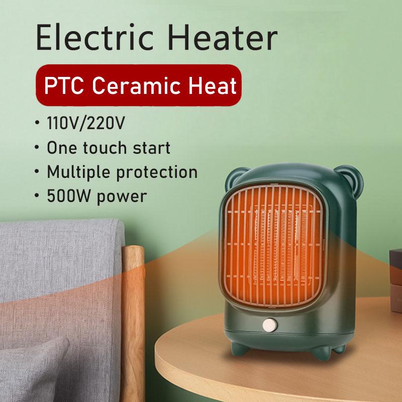 110V/220V Calentador Eléctrico Mini Ventilador De Escritorio Hogar Portátil  Estufa De Calefacción Radiador Máquina Calentadora Para Invierno