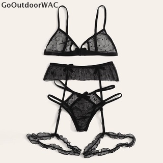 gooutdoorwac] conjuntos de lencería para mujeres porno de encaje sexy  lencería transparente sujetador+thong conjunto ropa interior venta caliente  | Shopee México