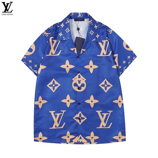 Q10 # Nuevo Verano Louis Vuitton Hombres Gráfico Impresión Digital Camisa De  Manga Corta LV Moda Tops