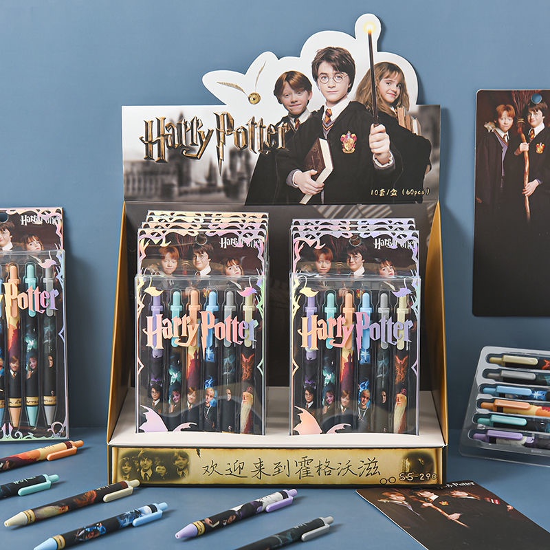 Cerdá Harry Potter Stifte-Set, 6 Stück – Offiziell Lizenziert, Mehrfarbig