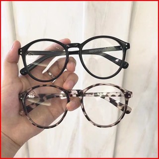 Señoras Redondas Gafas Planas Clásicas De Metal Transparente Lentes  Transparentes Hombres Mujeres Moda Literaria Fresca Retro Salvaje Ovaladas  Puede Ser Equipado Con De Miopía