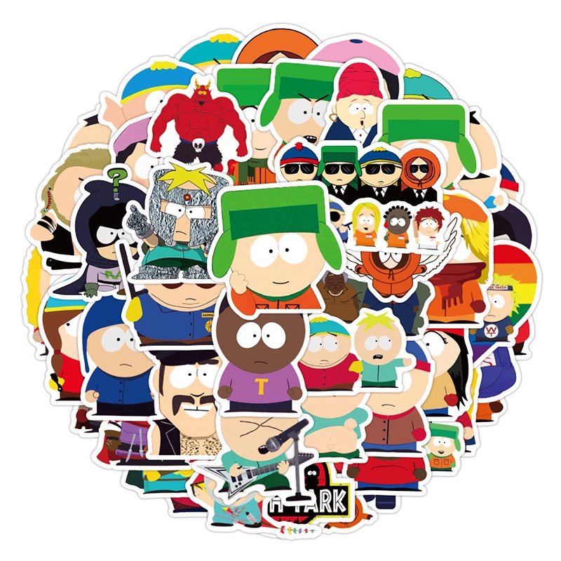 Y&P| Juego De Pegatinas Impermeables De South Park De Dibujos Animados ...