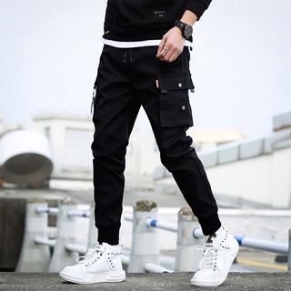 Pantalones Cargo Streetwear Delgados Hip Hop Jogger Harem Con