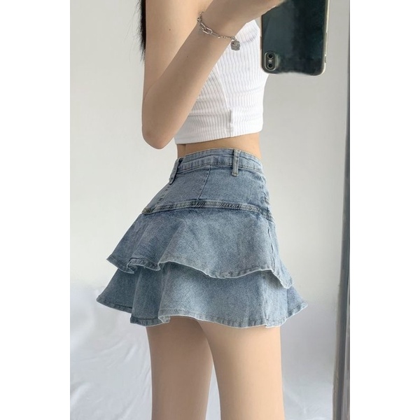 Falda De Cuero Negro Mujer Falda De Cuero Para Mujer Doble Capa