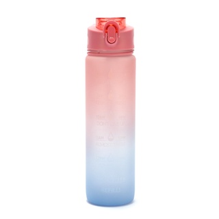 1L/1000ml/1 litro Botella de agua Transparente Lindo Portátil Taza De Agua  Con Paja/Grado Alimenticio A Prueba De Fugas Botella