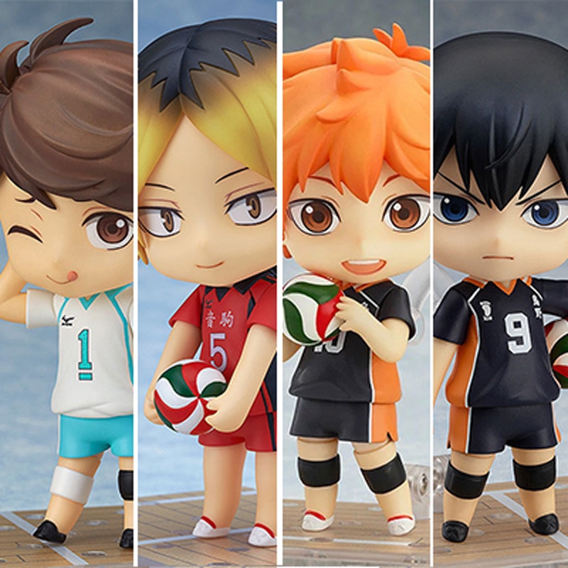Haikyuu!! Actionfiguren Set – 4 Charaktere à 9 Cm Inkl. Ständer Für Anime-Fans & Sammler