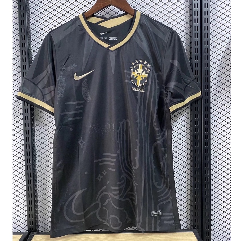 Camiseta De F tbol Negra 2022 23 Brasil Para Hombre Versi n Especial