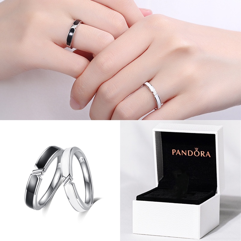 Pandora Pareja Anillo De Promesa Plata 925 Compromiso De Boda Para