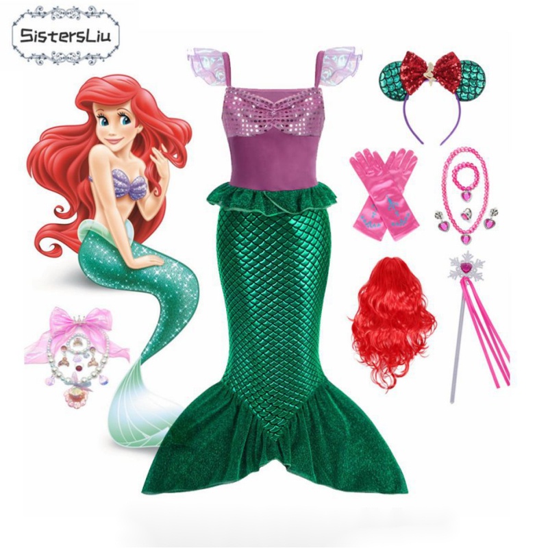 Disfraz de Sirenita Ariel para Niña