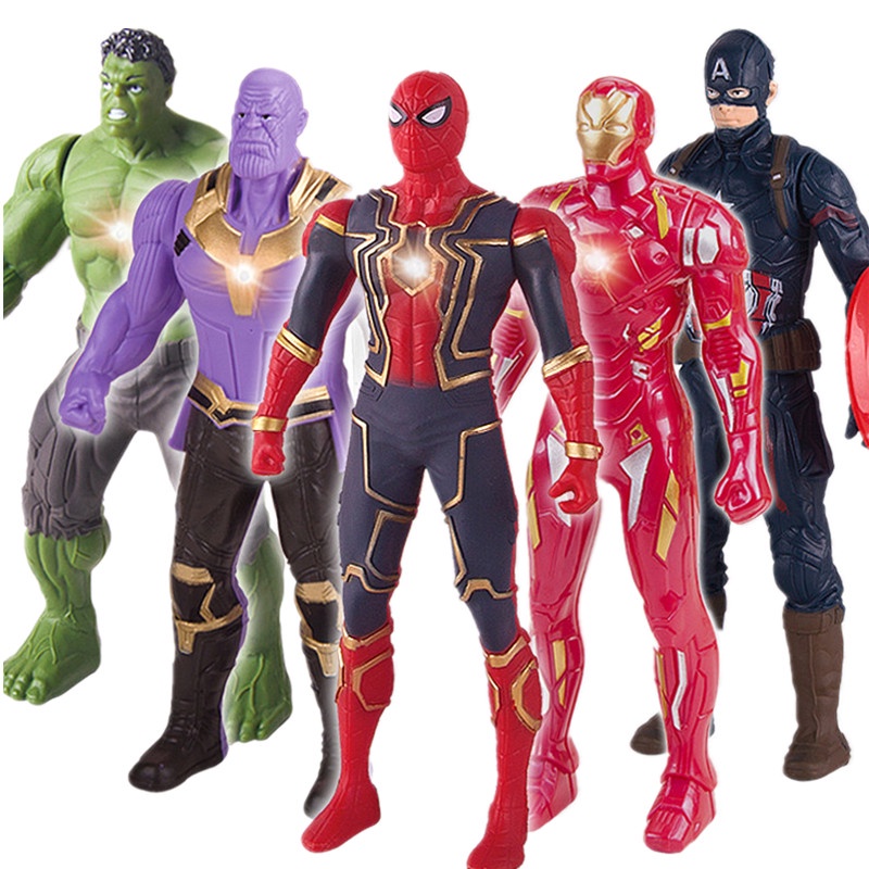 12 Marvel Avengers Iron-man Spiderman Hulk Figuras de Acción Superhéroes  Juguetes Colección Modelo Adulto Niños Regalos