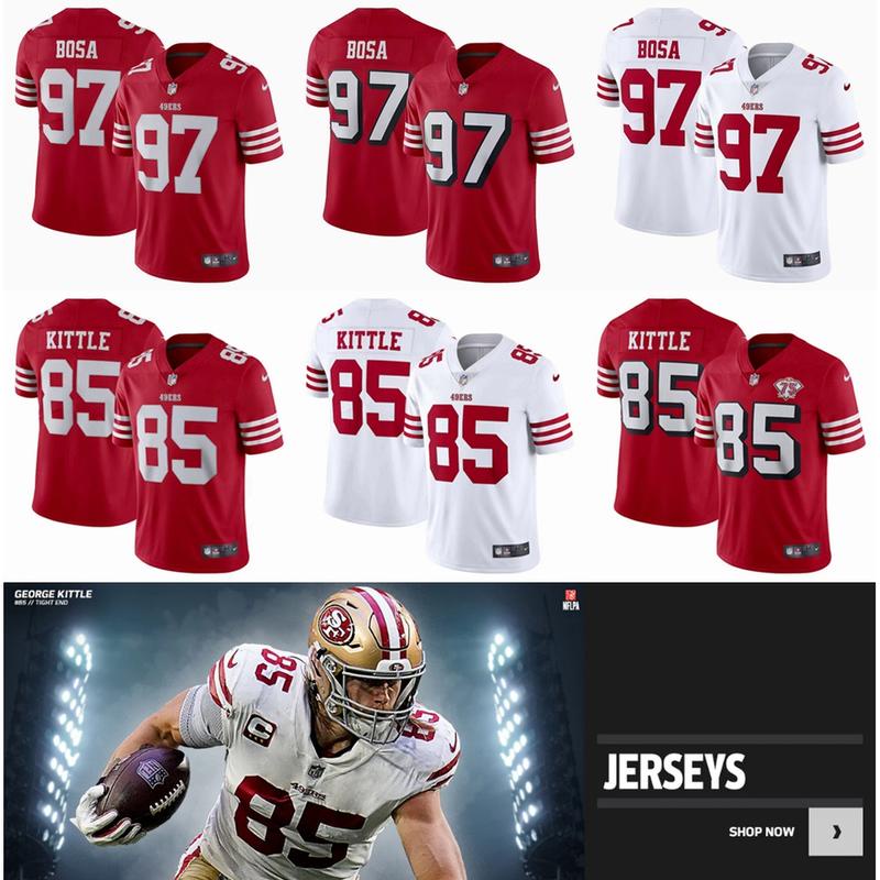 NFL San Francisco 49ers (George Kittle) Men's Game Football Jersey