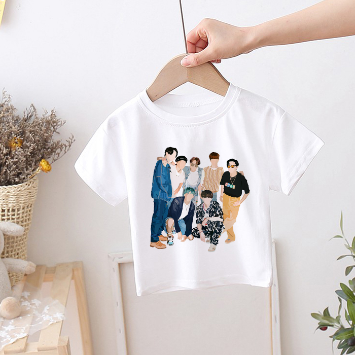 Playera Bts Ropa Bt21 Kpop Crop Top Mujer Niña Cosplay