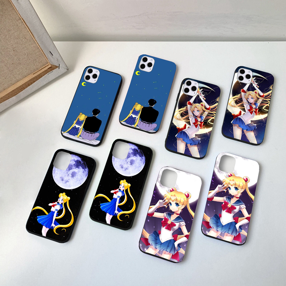 Funda para teléfono Oppo A72 A73 A74 A31 A32 A33 A52 A53 A54 A92 A93 A94  2020 Sailor Moon Patten moda de lujo mate textura TPU cubierta de silicona  carcasa