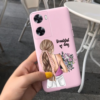 Funda de teléfono para OPPO A57 4G CPH2387, carcasa de silicona suave de  TPU para chicas bonitas de 6,56 pulgadas, para OPPO A77 4G CPH2385 OPPOA77  A