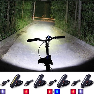 Luz Bicicleta Auxiliar Trasera Delantera Recargable 600lumen Color Negro