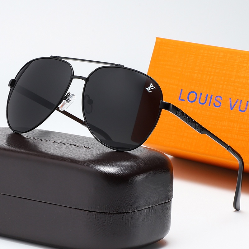Louis Vuitton Lentes De Sol Clásicos De metal Para Hombre/Espejo casual  Antideslumbrante