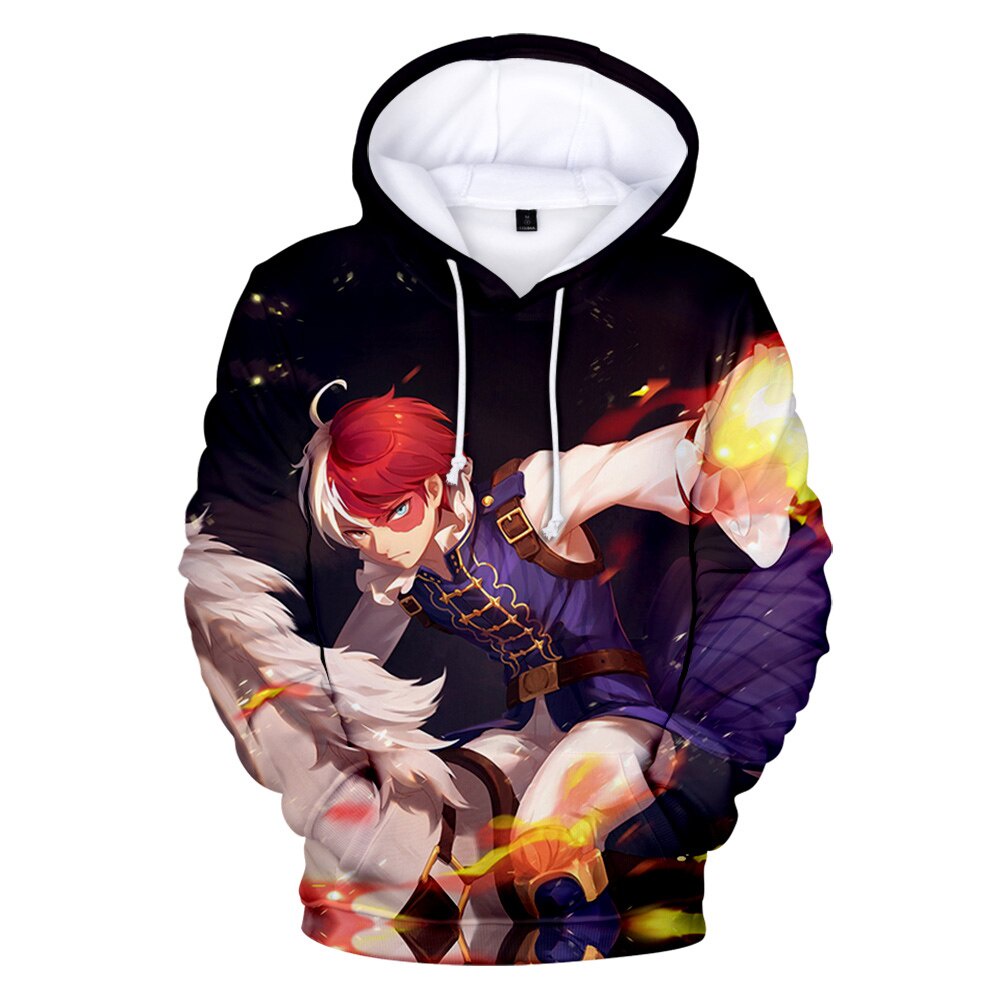 Shoto Todoroki Felpe Di Anime Hoodie Vtuber Sudadera My Hero