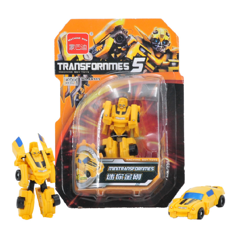 Mini Transformador Juguete Optimus Prime Transformer Robots Figuras De Accion Bumblebee Coche Ninos