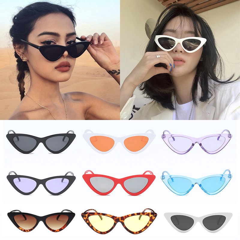 Gafas de Sol Cat Eye para Mujer Lentes Oscuros de Diseñador Moda Casual  Retro