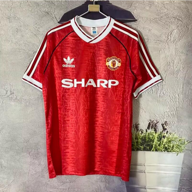 Camiseta Manchester United 90-92 Visitante | Equipación Azul de los Red