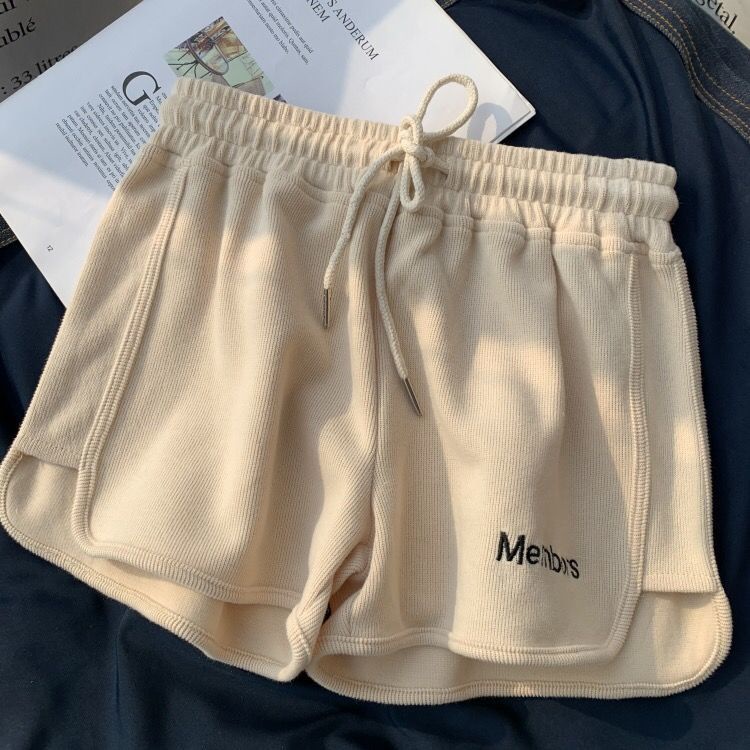 Summer High Waist Versatile Slim Fit Running Exercise Shorts Summer Korean Casual Wide Leg Pants Home Short