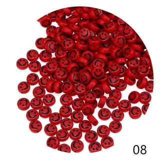 100 Unids/Lote 4 * 7 Mm Acrílico smiley Espaciador Cuentas Para