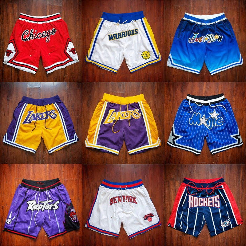 Just Don Lakers retro Baloncesto shorts NBA James Magic Raptors Bulls