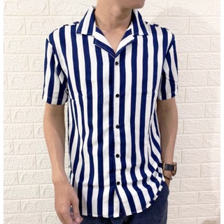 rayas hombre manga niños 4559/camisa de rayas talla grande | Shopee México