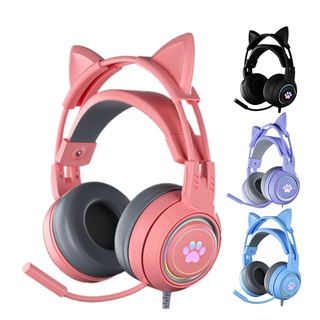Auriculares inalámbricos para juegos, RGB HiFi estéreo Bass inalámbricos  con micrófono para PS4, PS5, teléfono celular, PC, Bluetooth 5.0,  auriculares