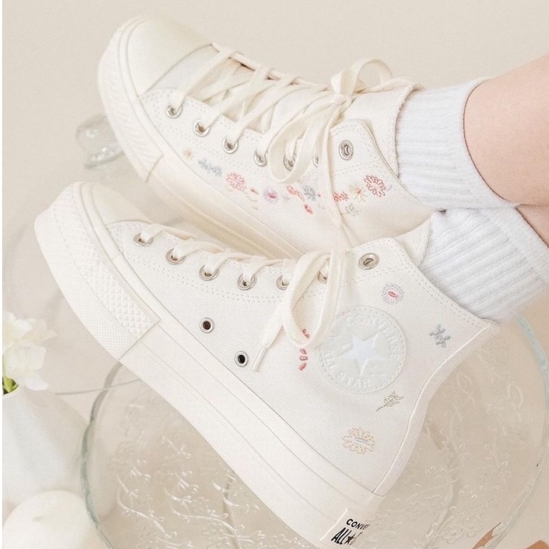 Converse blancas suela best sale