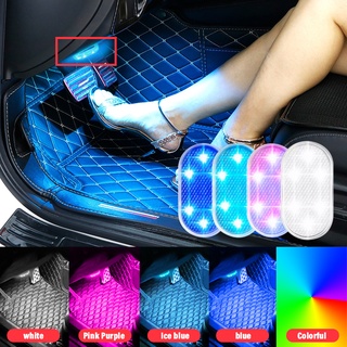 Luz interior del coche, luz LED USB tira de coche luz música activado y  control remoto, 4 piezas 12 LED multicolor RGB debajo del tablero kit de